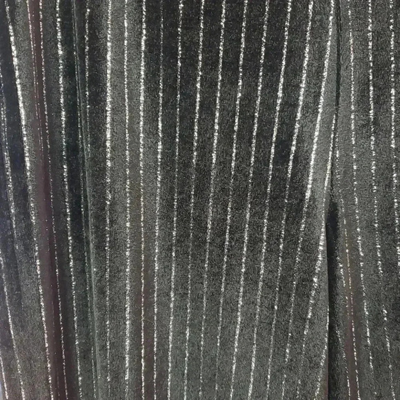 Forever 21 Wide Leg Black Pant w/silver glitter - Picture 2 of 7